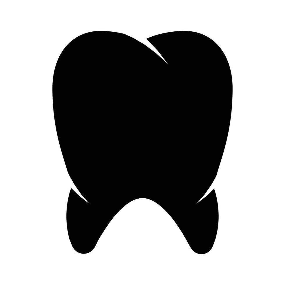 vettore dente icona su bianca sfondo