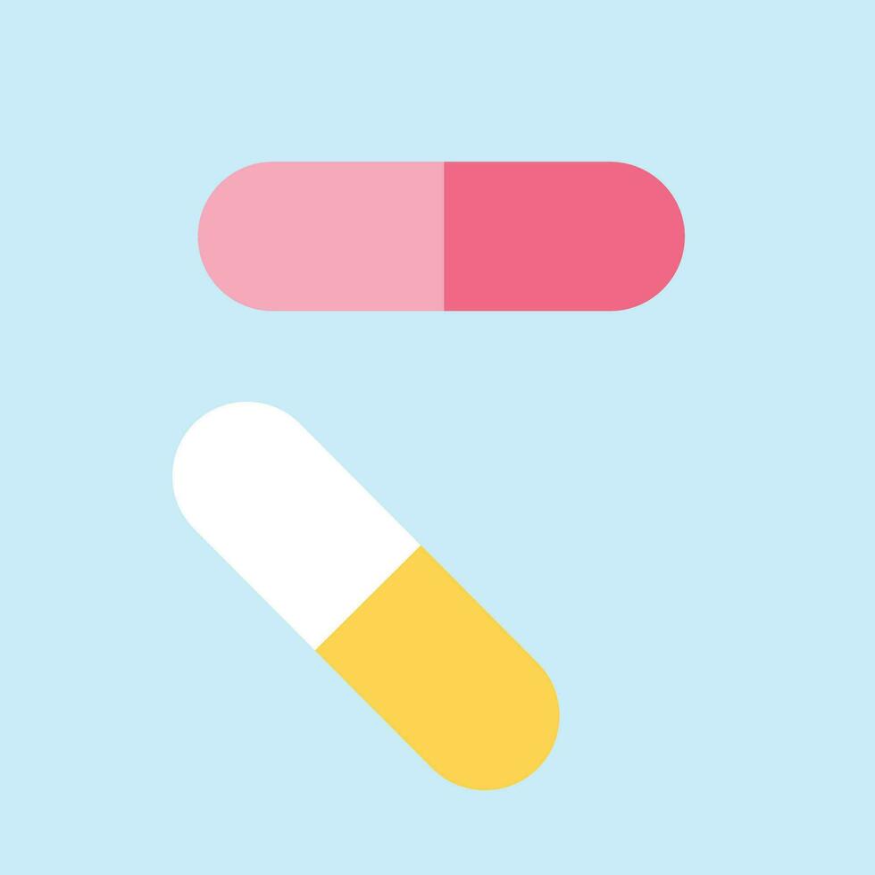 vettore pillola piatto icona isolato su bianca sfondo vettore illustrazione