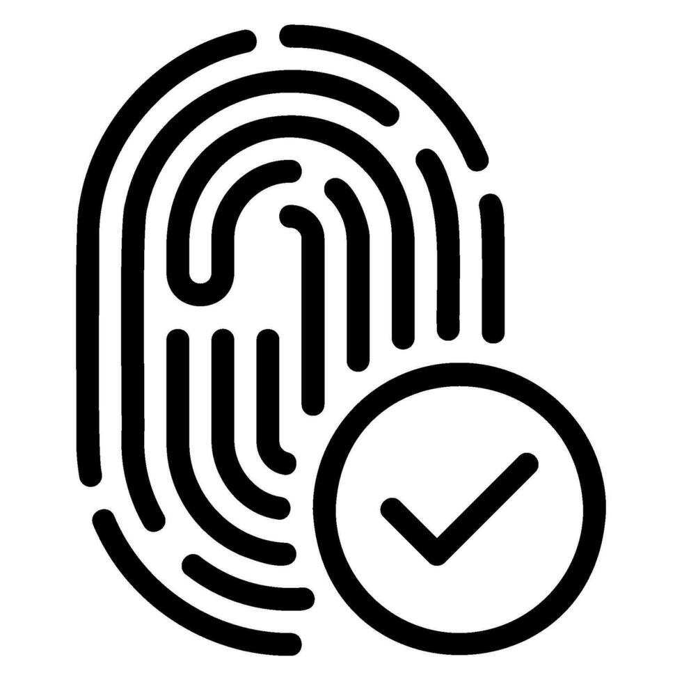 biometrica linea icona vettore