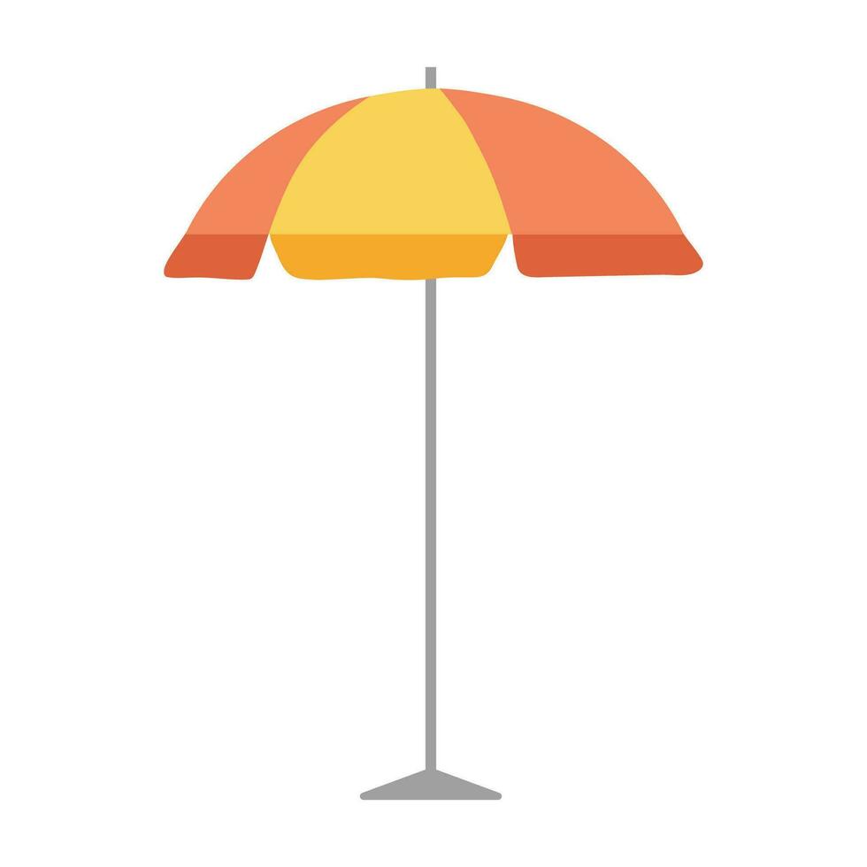 vettore colorato spiaggia ombrello su bianca sfondo