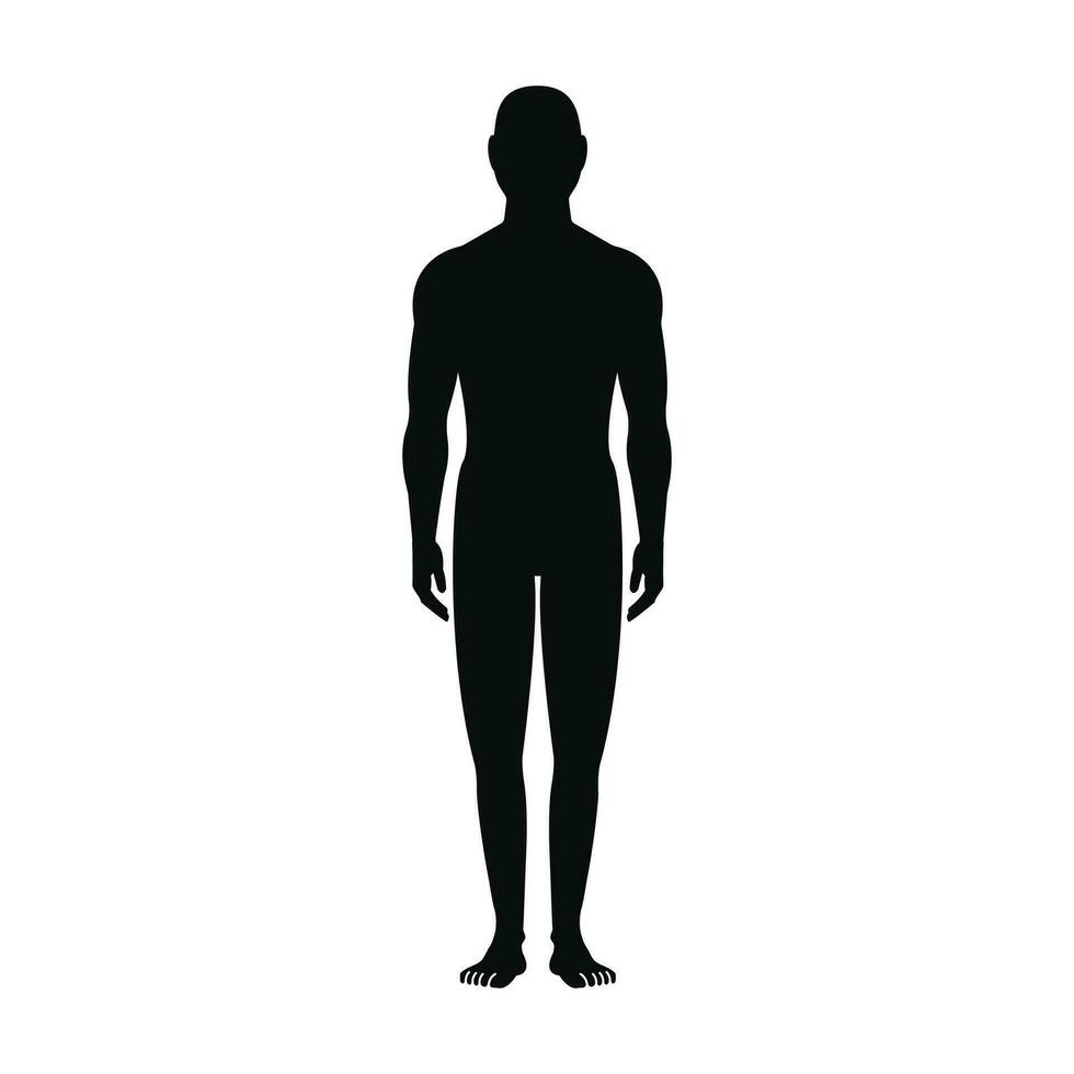 vettore nero silhouette di un' uomo con un' bianca sfondo