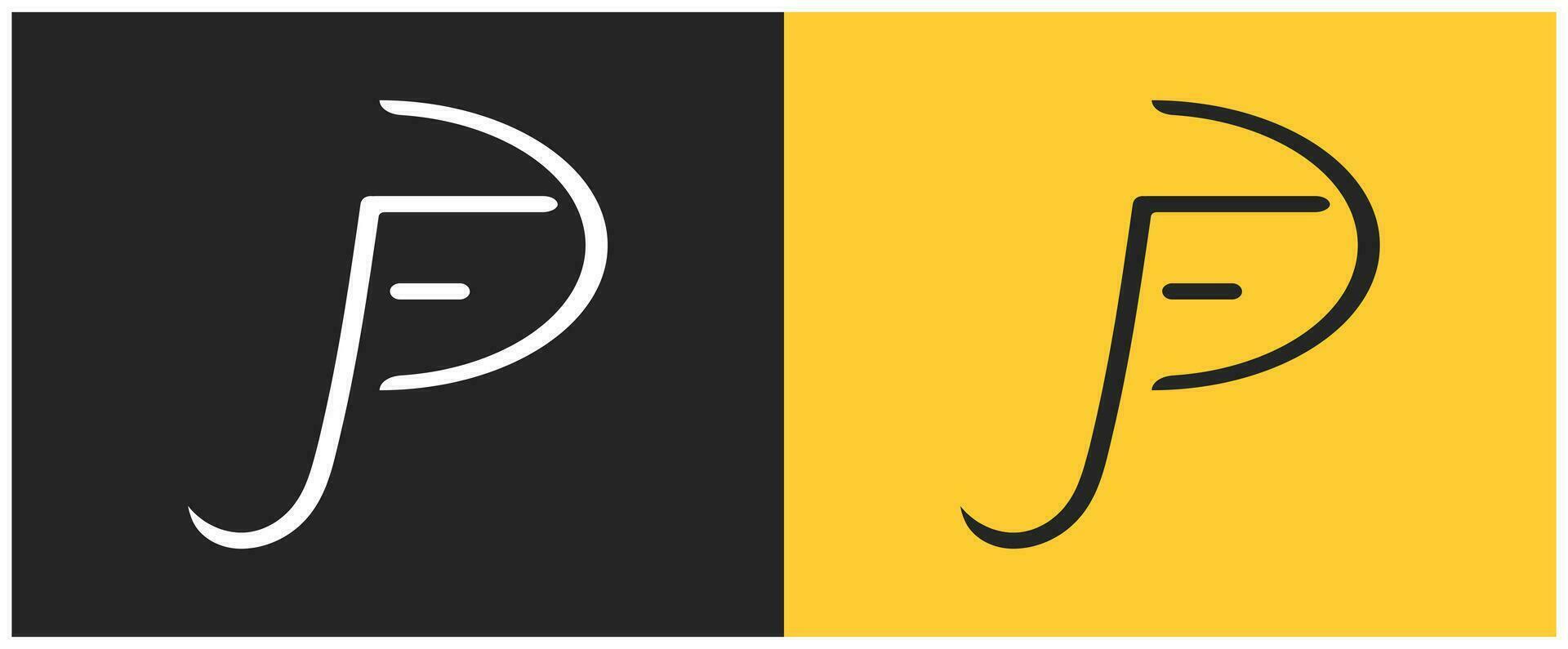 fp astratto lettera vettore logo design.