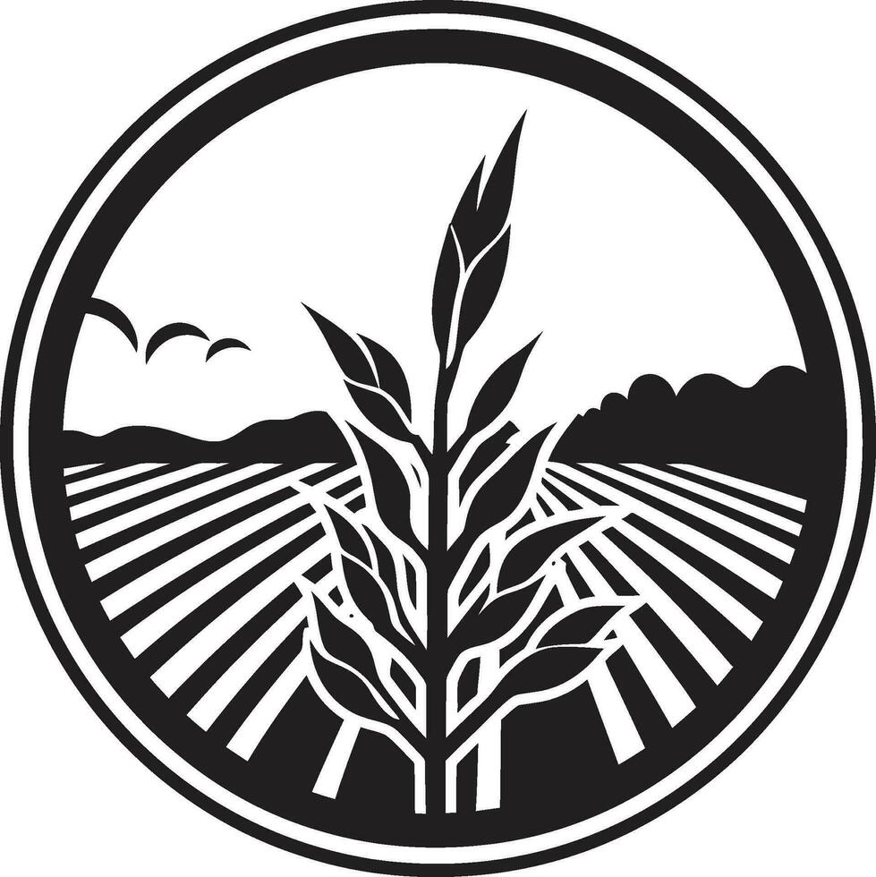 agronomia abilità artistica agricoltura logo vettore arte fattoria icona agricoltura emblema vettore