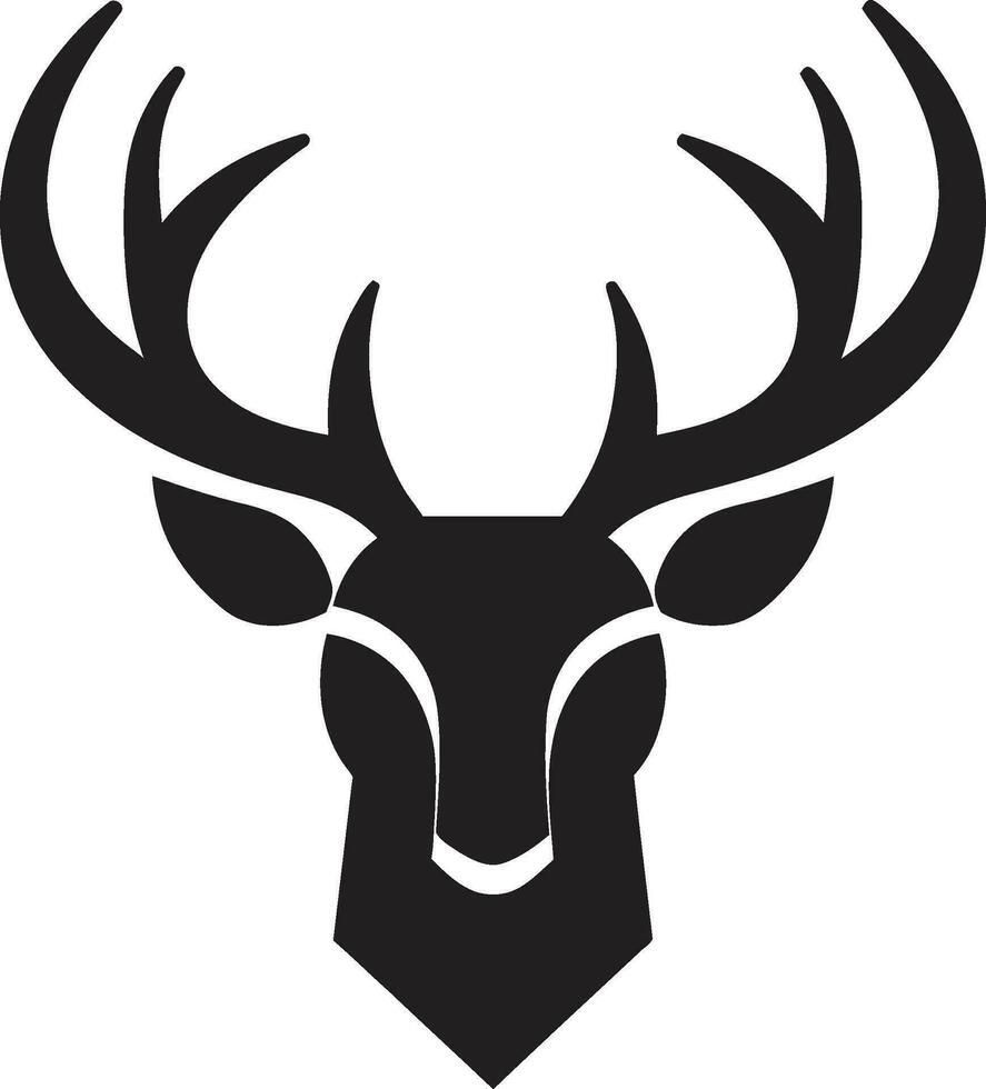 foresta eleganza cervo testa vettore illustrazione emblematico cervo cervo testa logo design icona
