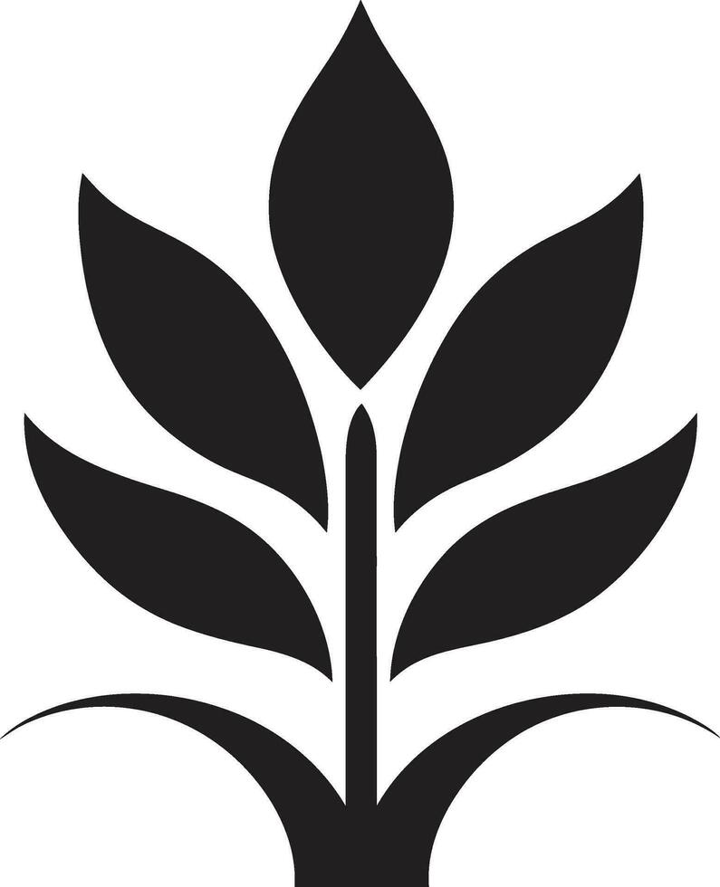 sostenibile splendore emblematico pianta icona eco incanto logo vettore icona
