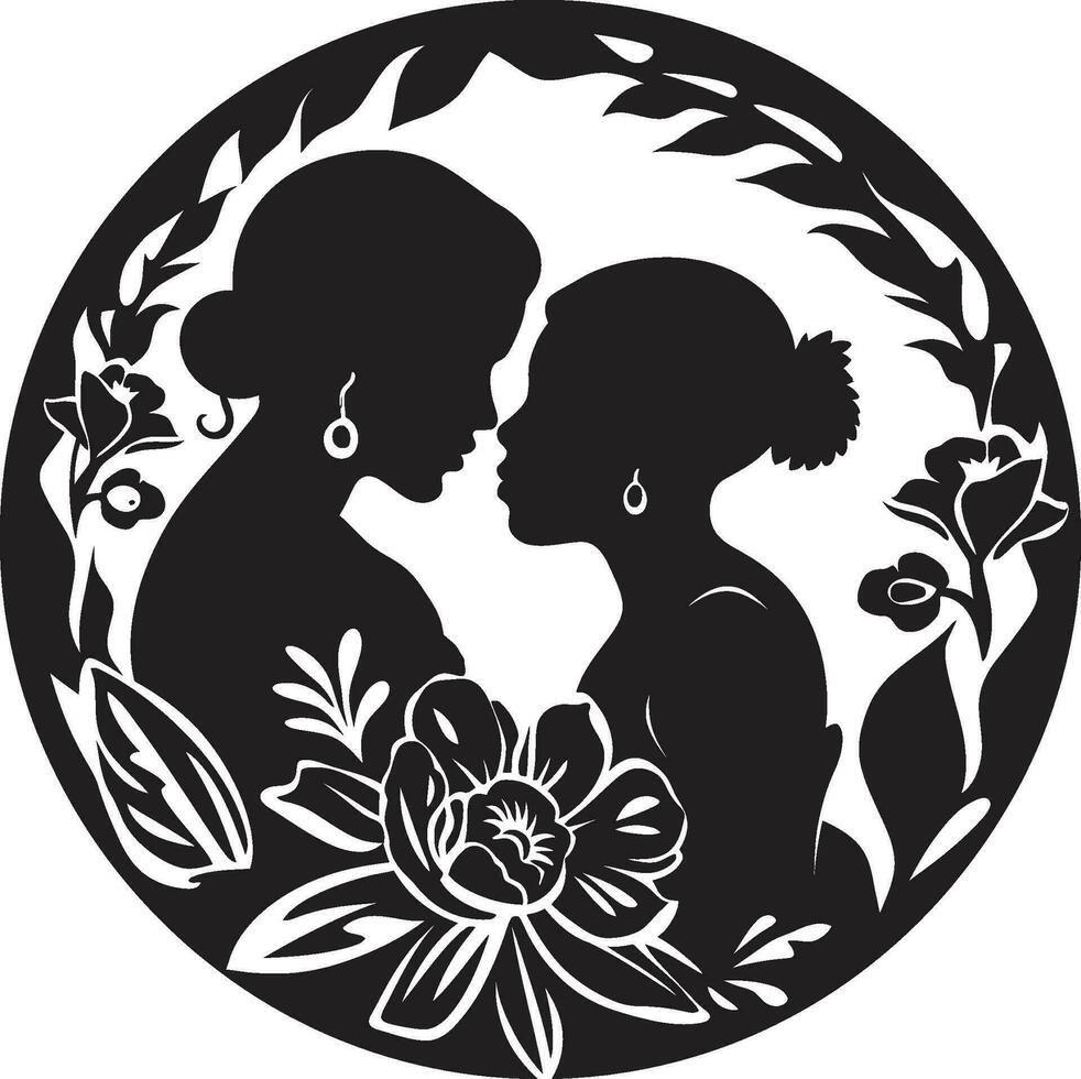 infinito devozione emblematico madre e bambino sentito armonia logo vettore icona