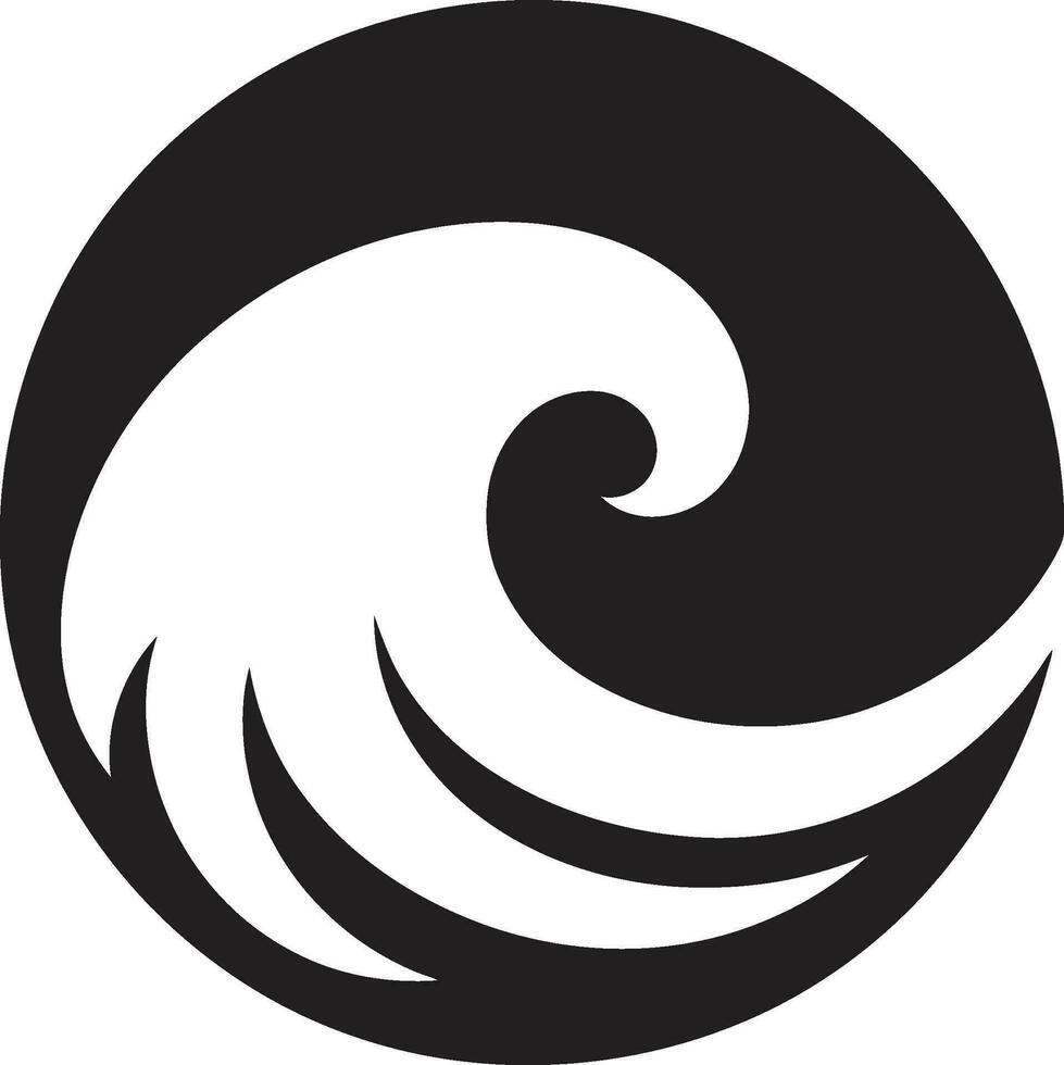 fluente modulo minimalista onda iconico emblema acqua salita acqua onda logo vettore