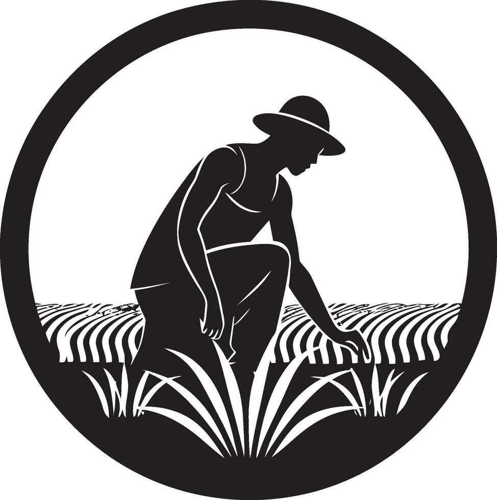 raccogliere orizzonte agricoltura logo vettore design agronomia abilità artistica agricoltura icona vettore