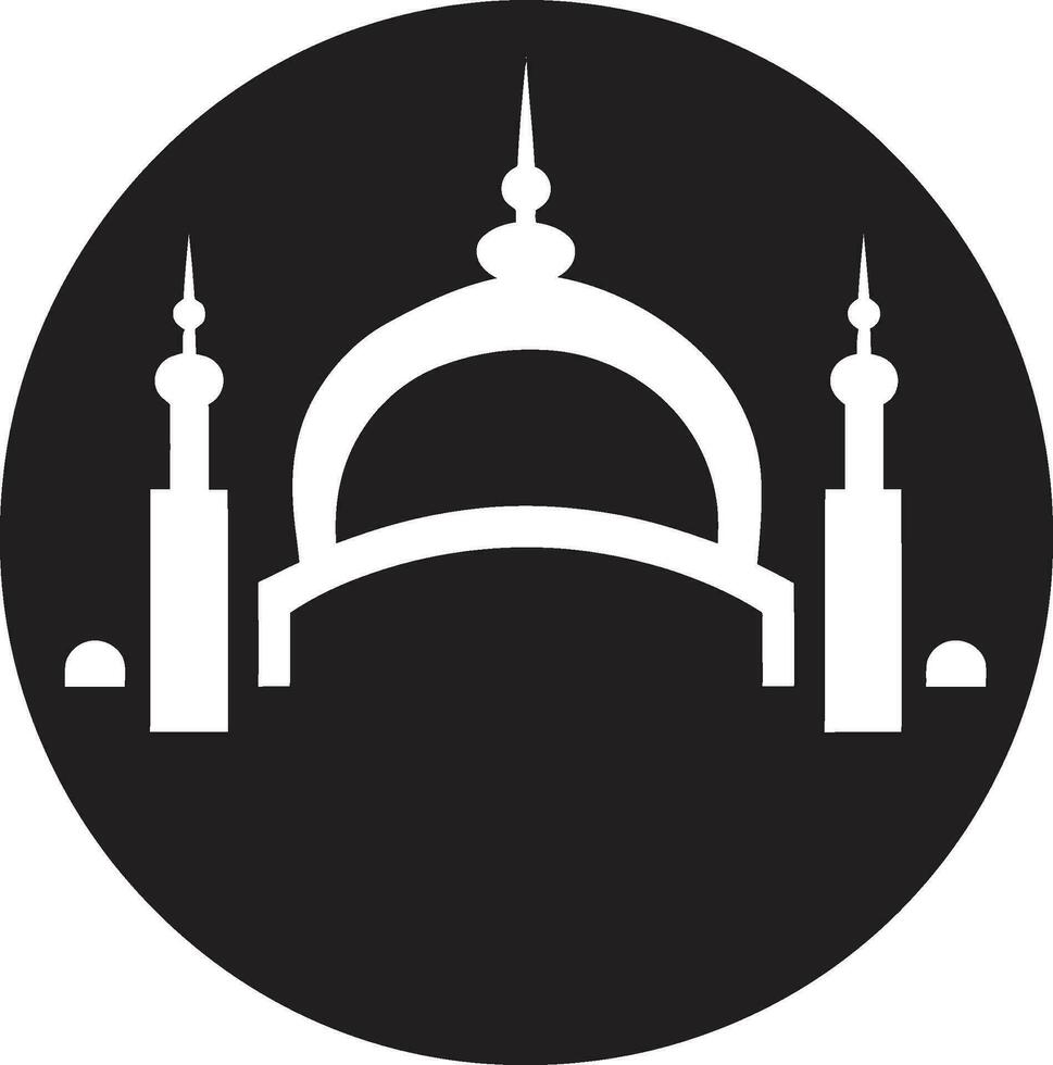 fedele fondamenta moschea logo vettore eterno essenza iconico moschea emblema