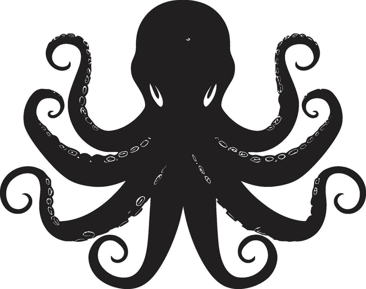 tentacolo racconti polpo emblema design oceanico odissea polpo icona vettore