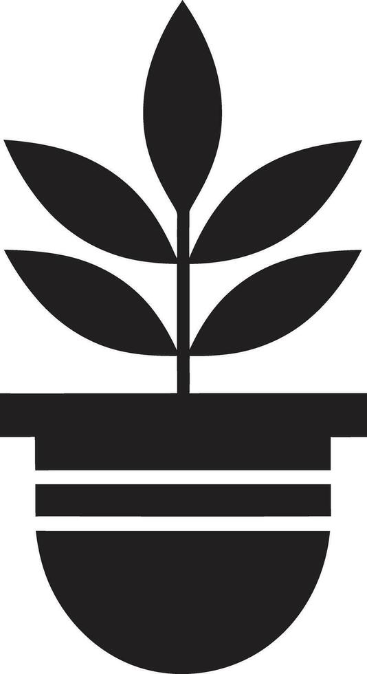 nature tavolozza pianta emblema design botanico equilibrio iconico pianta vettore