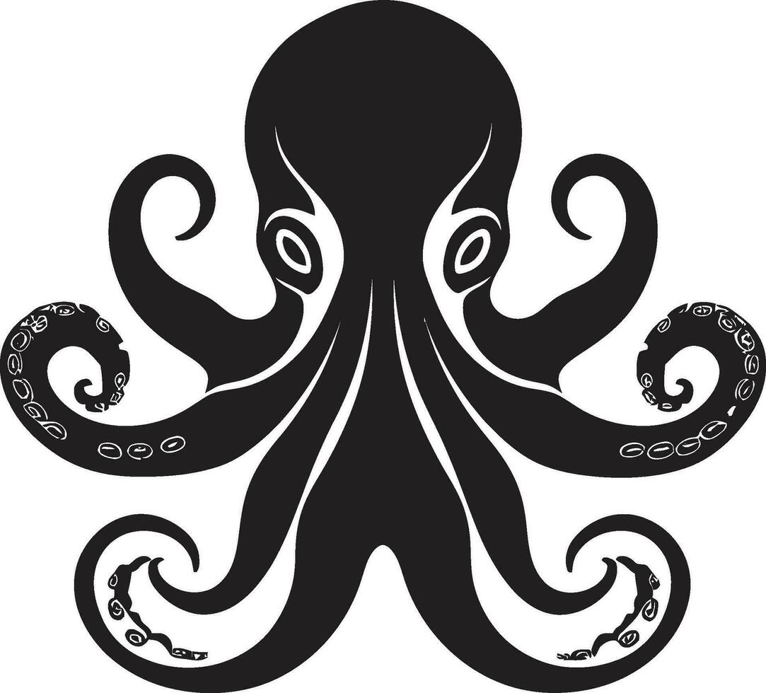 tentacolo tesori emblematico icona oceanico oracoli logo vettore icona