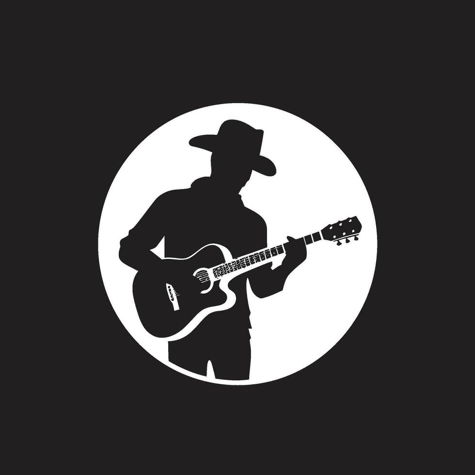 armonia porto vettore chitarra icona ritmico risonanza emblematico chitarra logo