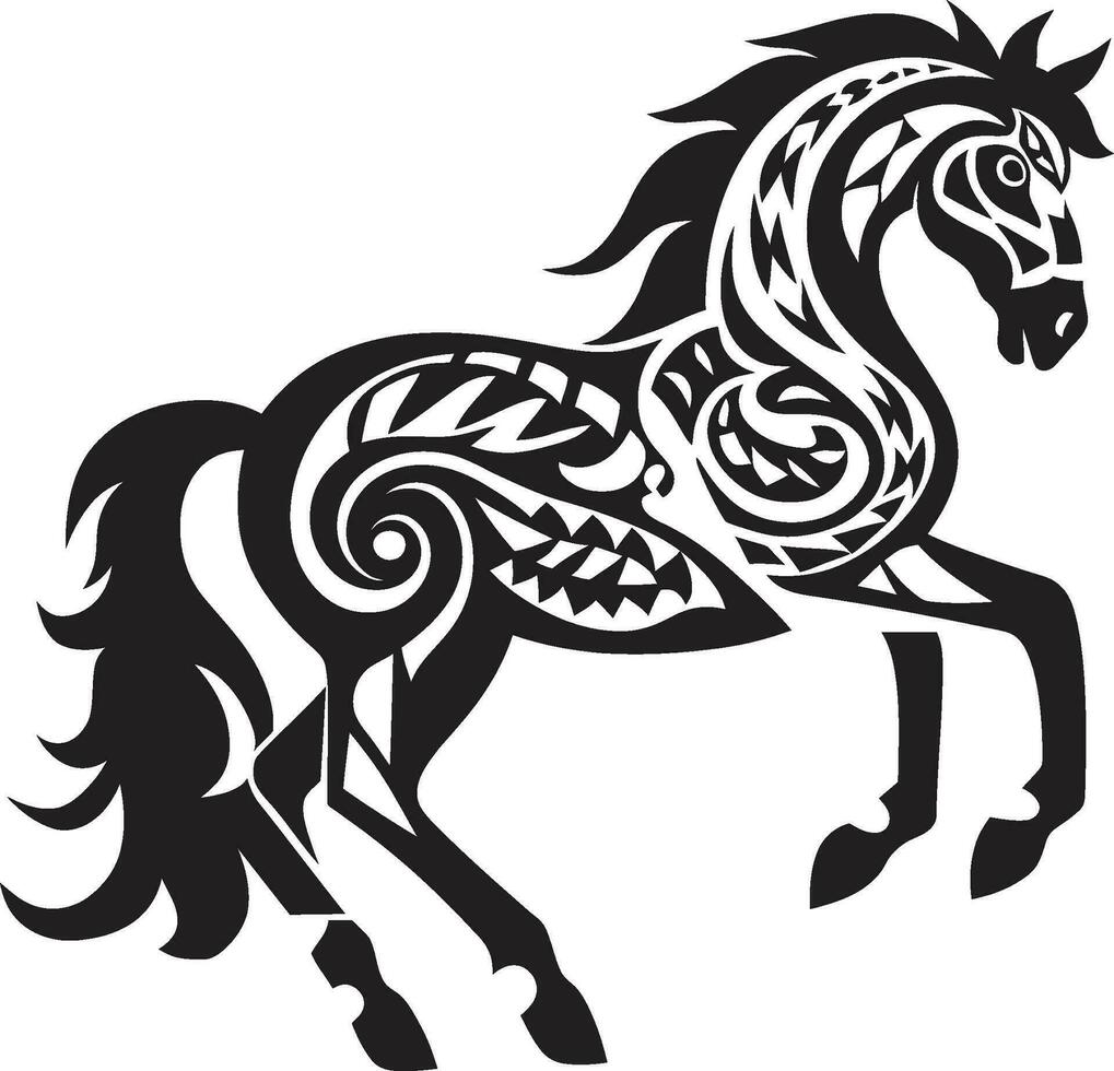 galoppo gloria iconico cavallo vettore dinamico equus cavallo iconico emblema