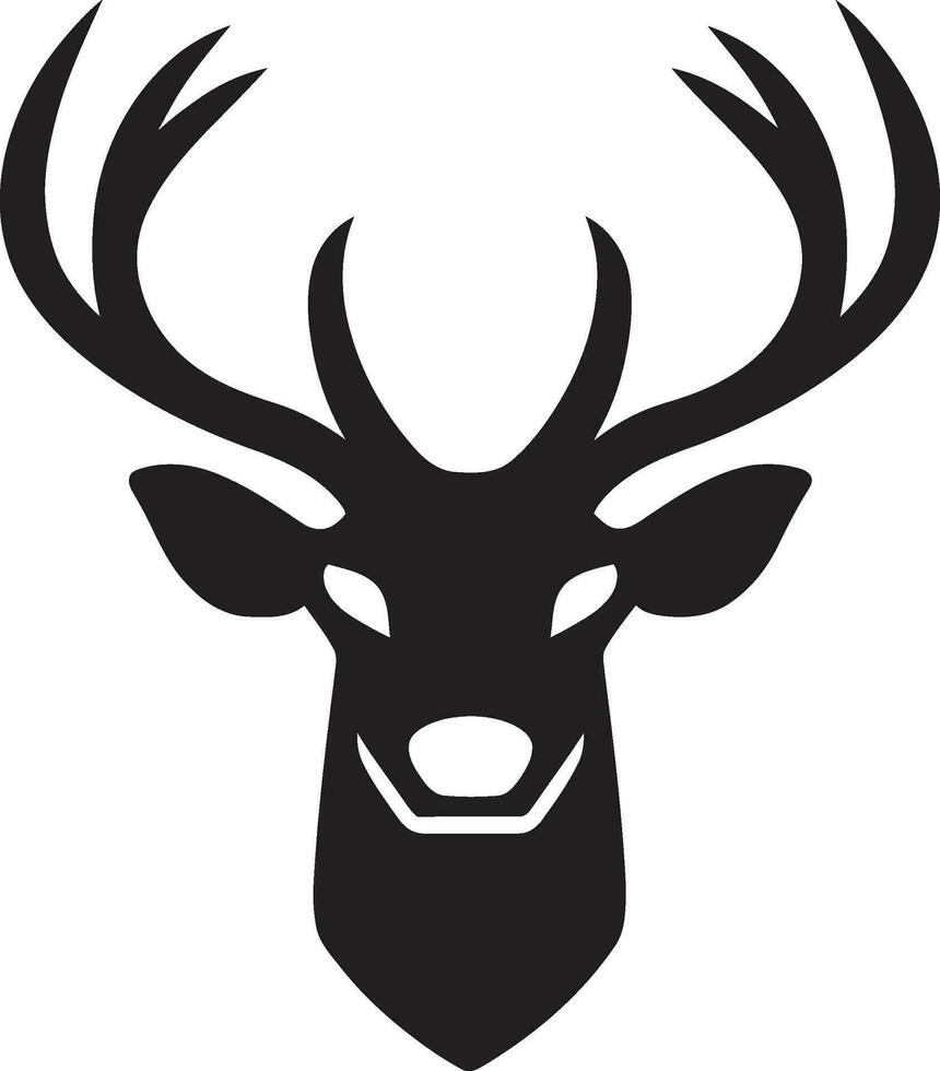 maestoso corna cervo testa emblema vettore arte foresta custode cervo testa logo vettore design