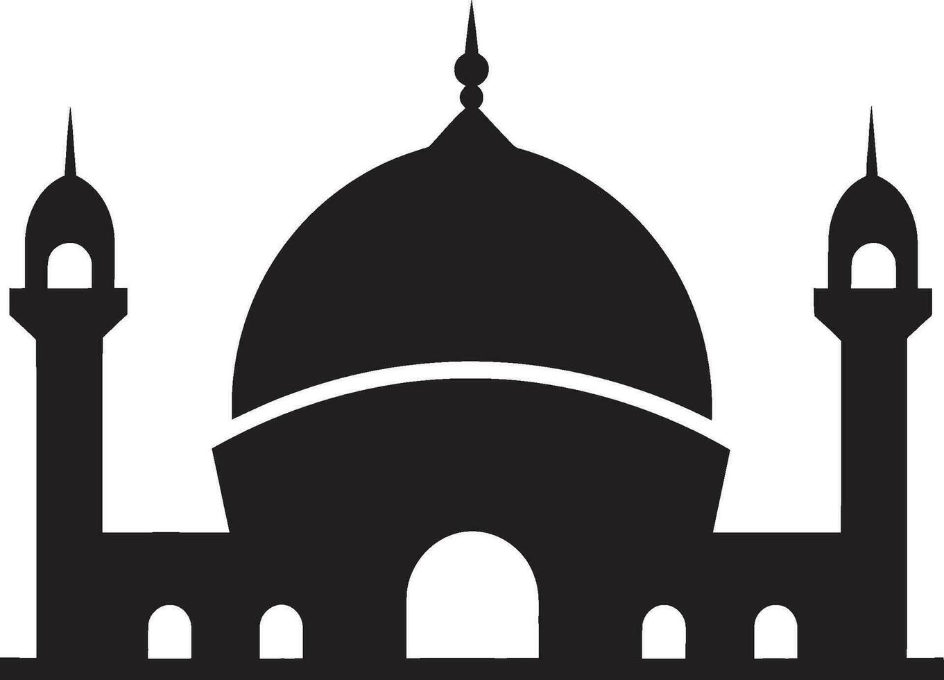 sacro silenzio moschea iconico emblema divine design emblematico moschea logo vettore