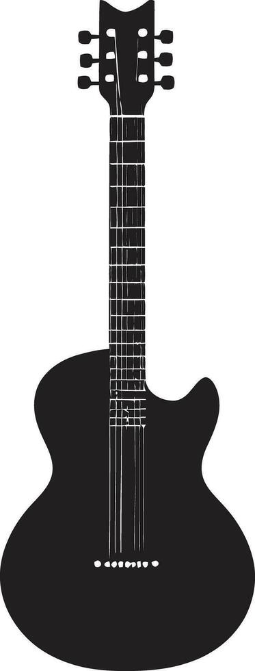 armonico orizzonte chitarra icona vettore grafico acustico alchimia chitarra logo vettore arte