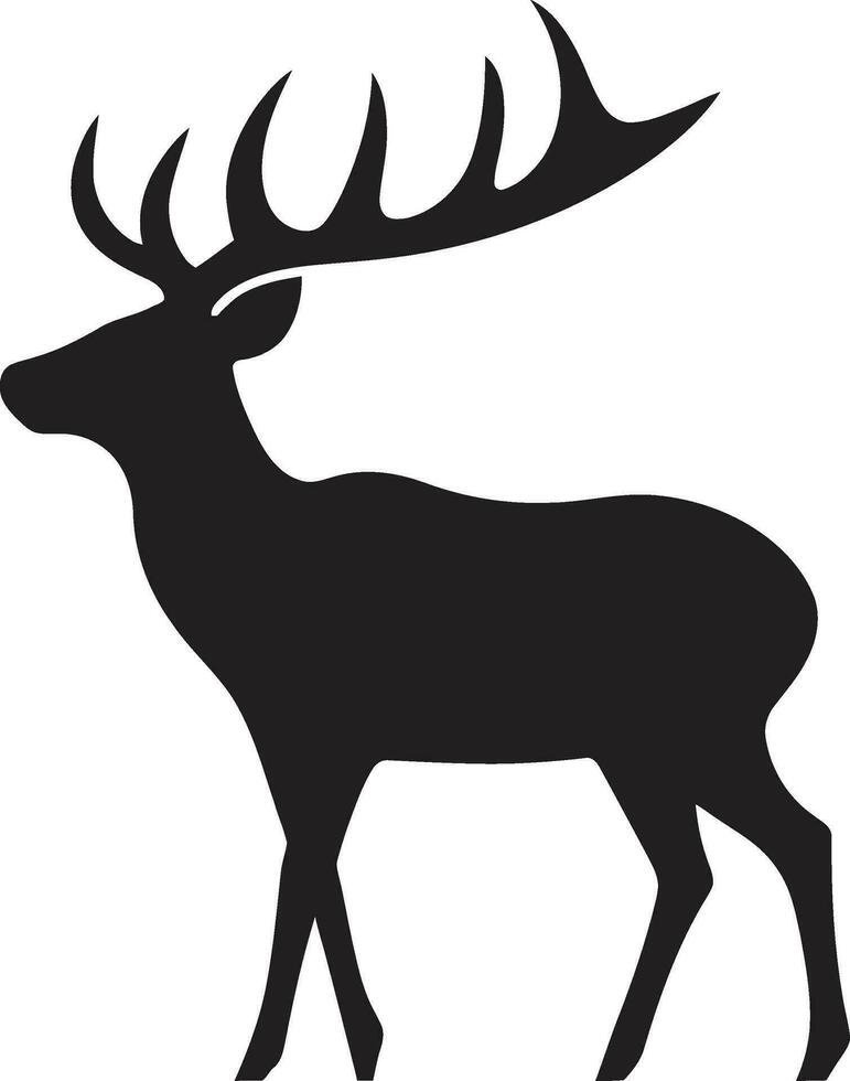 cervo serenità cervo testa vettore opera d'arte emblematico bellezza cervo testa icona design