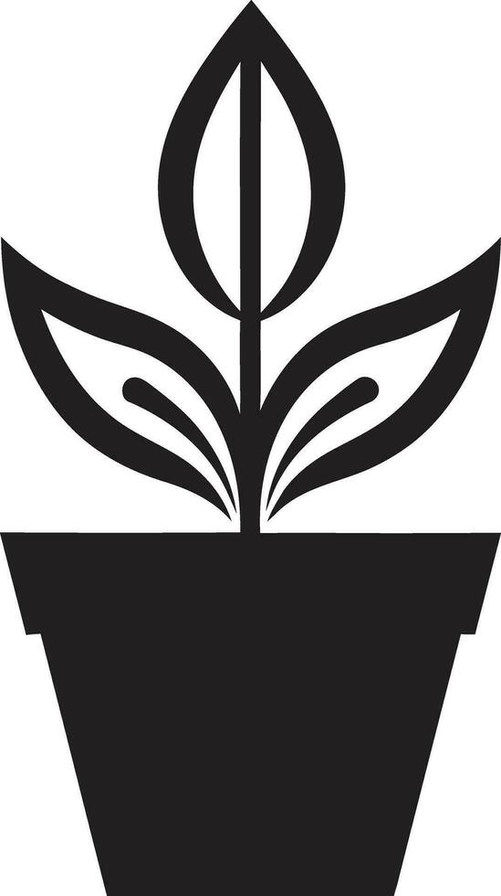 giardino crescita pianta emblema design sostenibile splendore iconico pianta vettore
