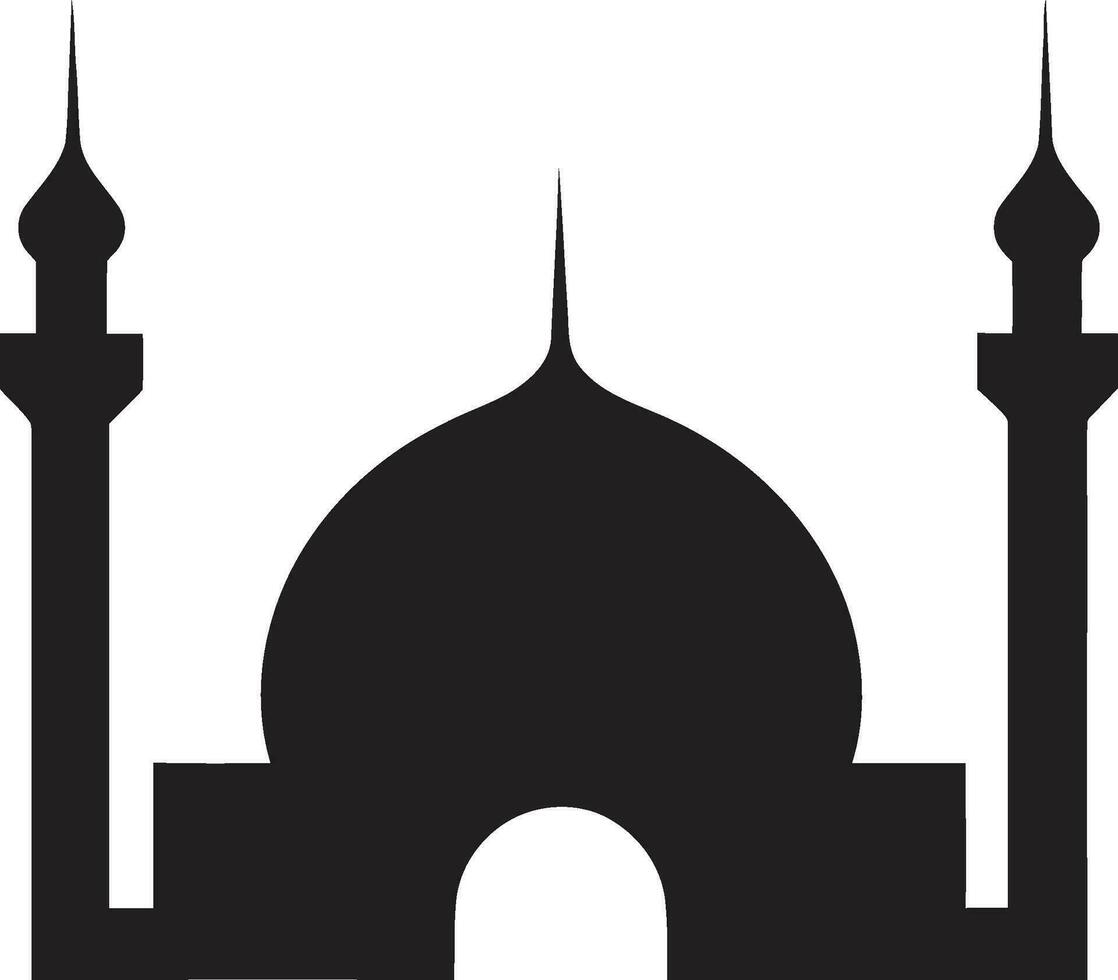 minareto maestà emblematico moschea emblema moschea di la tranquillità moschea logo vettore