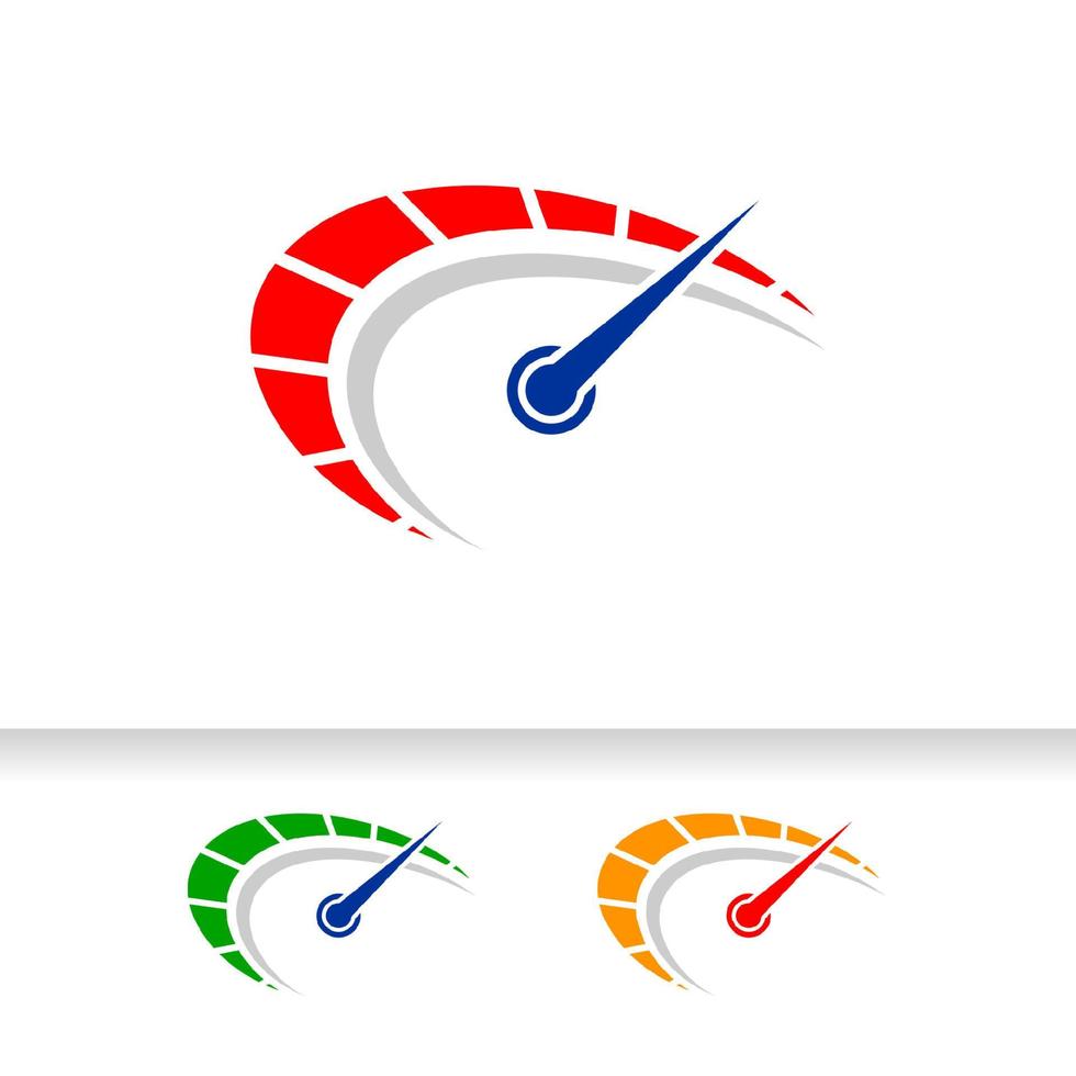 disegno del logo vettoriale di velocità. modello di progettazione del simbolo dell'icona del tachimetro