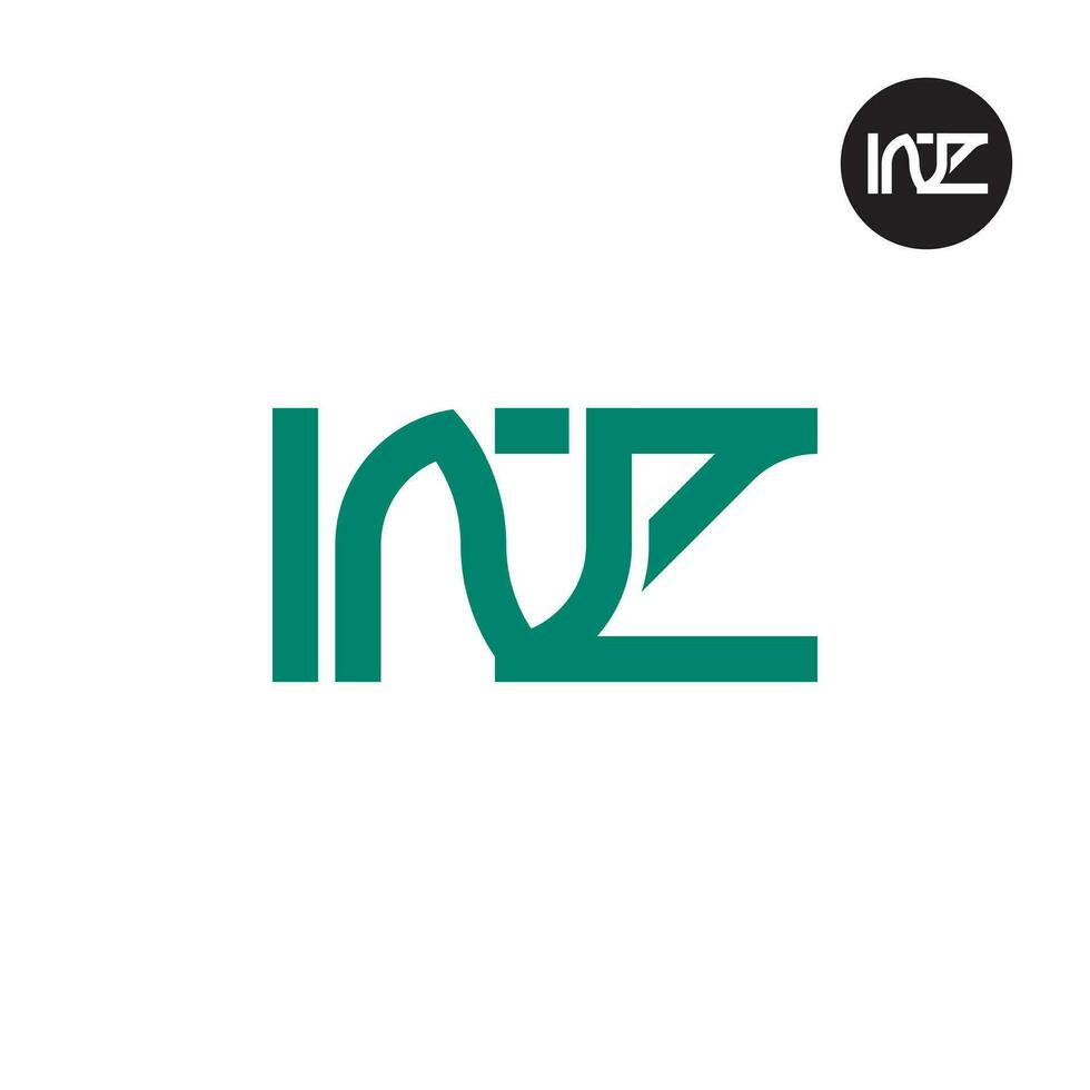 lettera inz monogramma logo design vettore