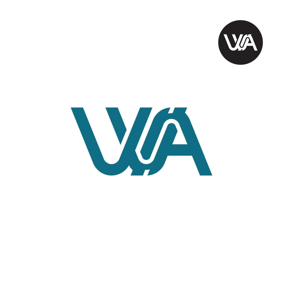 lettera vva o wa monogramma logo design vettore