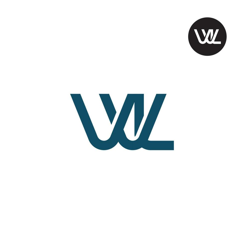 lettera vvl o wl monogramma logo design vettore