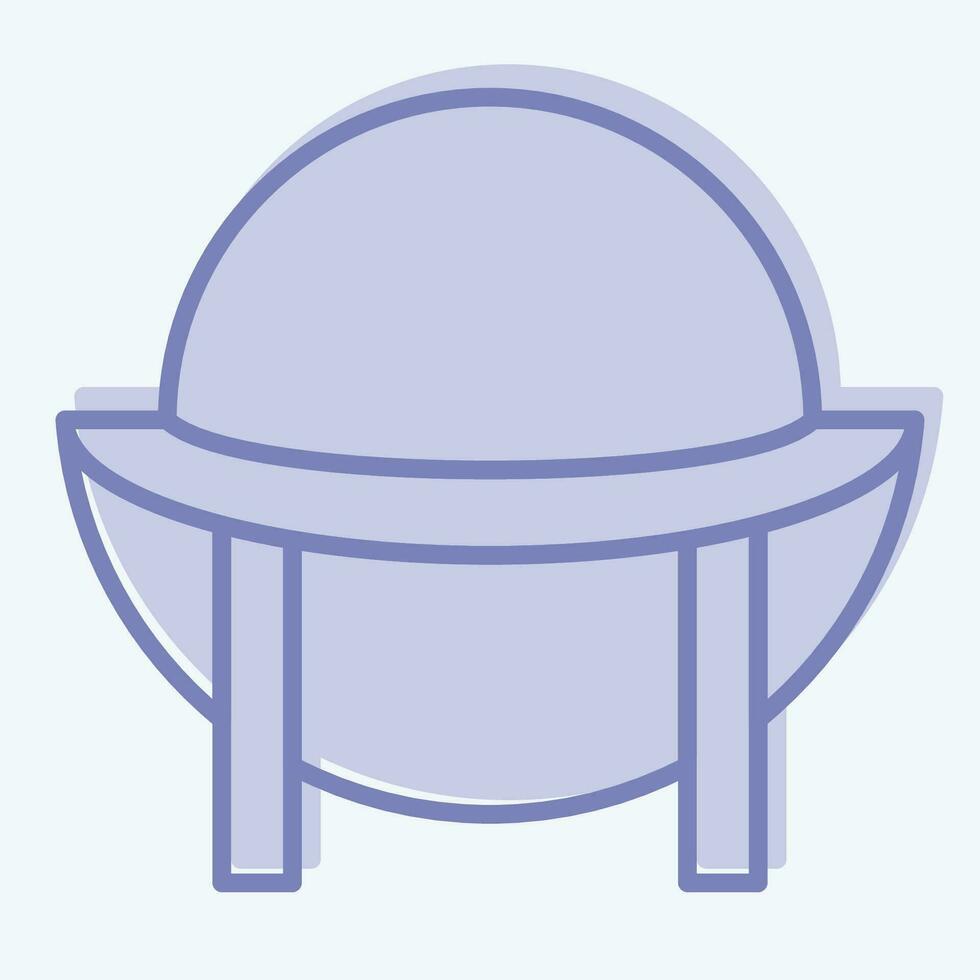 icona souwester. relazionato per cappello simbolo. Due tono stile. semplice design modificabile. semplice illustrazione vettore