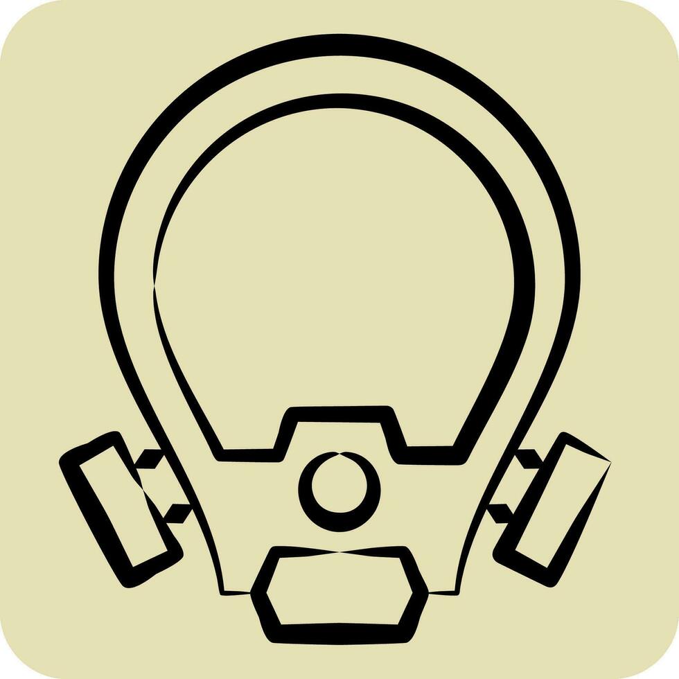 icona ossigeno maschera. relazionato per pompiere simbolo. mano disegnato stile. semplice design modificabile. semplice illustrazione vettore