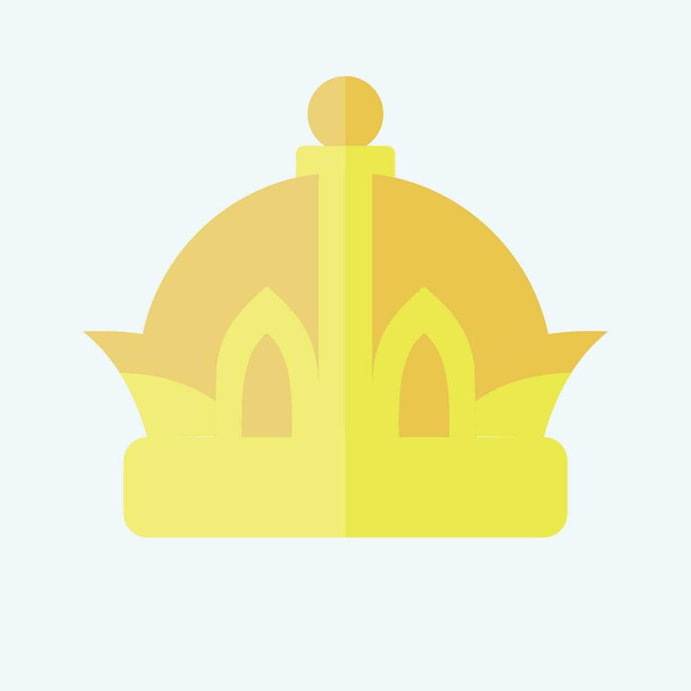 icona corona. relazionato per cappello simbolo. piatto stile. semplice design modificabile. semplice illustrazione vettore