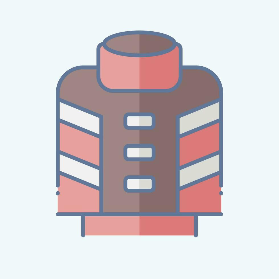 icona vigile del fuoco. relazionato per pompiere simbolo. scarabocchio stile. semplice design modificabile. semplice illustrazione vettore