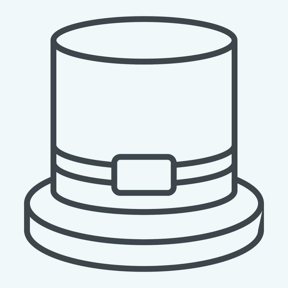 icona superiore cappello. relazionato per cappello simbolo. linea stile. semplice design modificabile. semplice illustrazione vettore