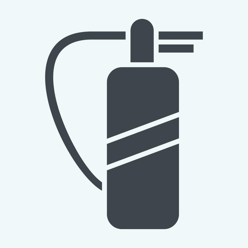 icona fuoco estintore. relazionato per pompiere simbolo. glifo stile. semplice design modificabile. semplice illustrazione vettore