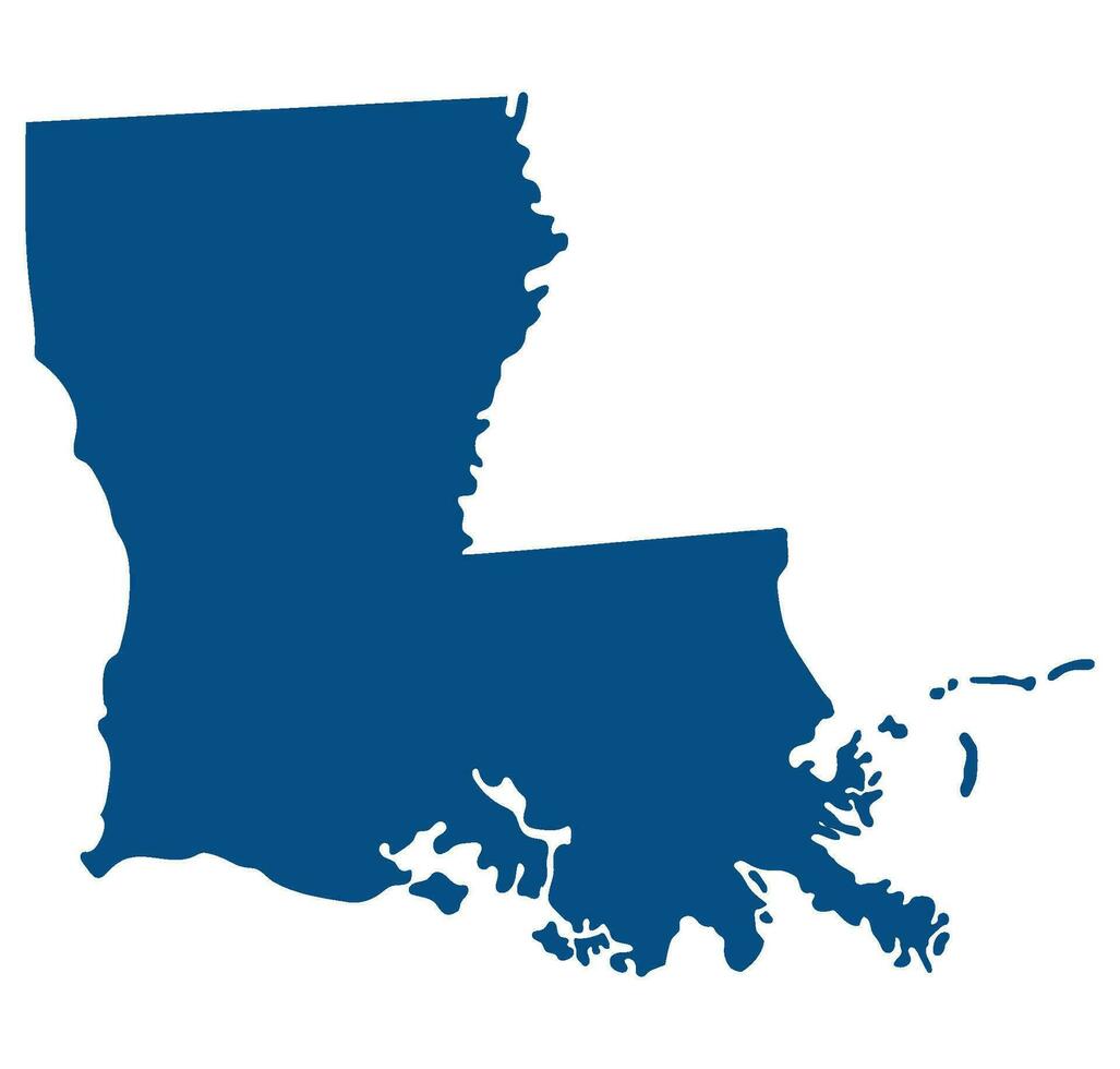 Louisiana stato carta geografica. carta geografica di il noi stato di Louisiana. vettore