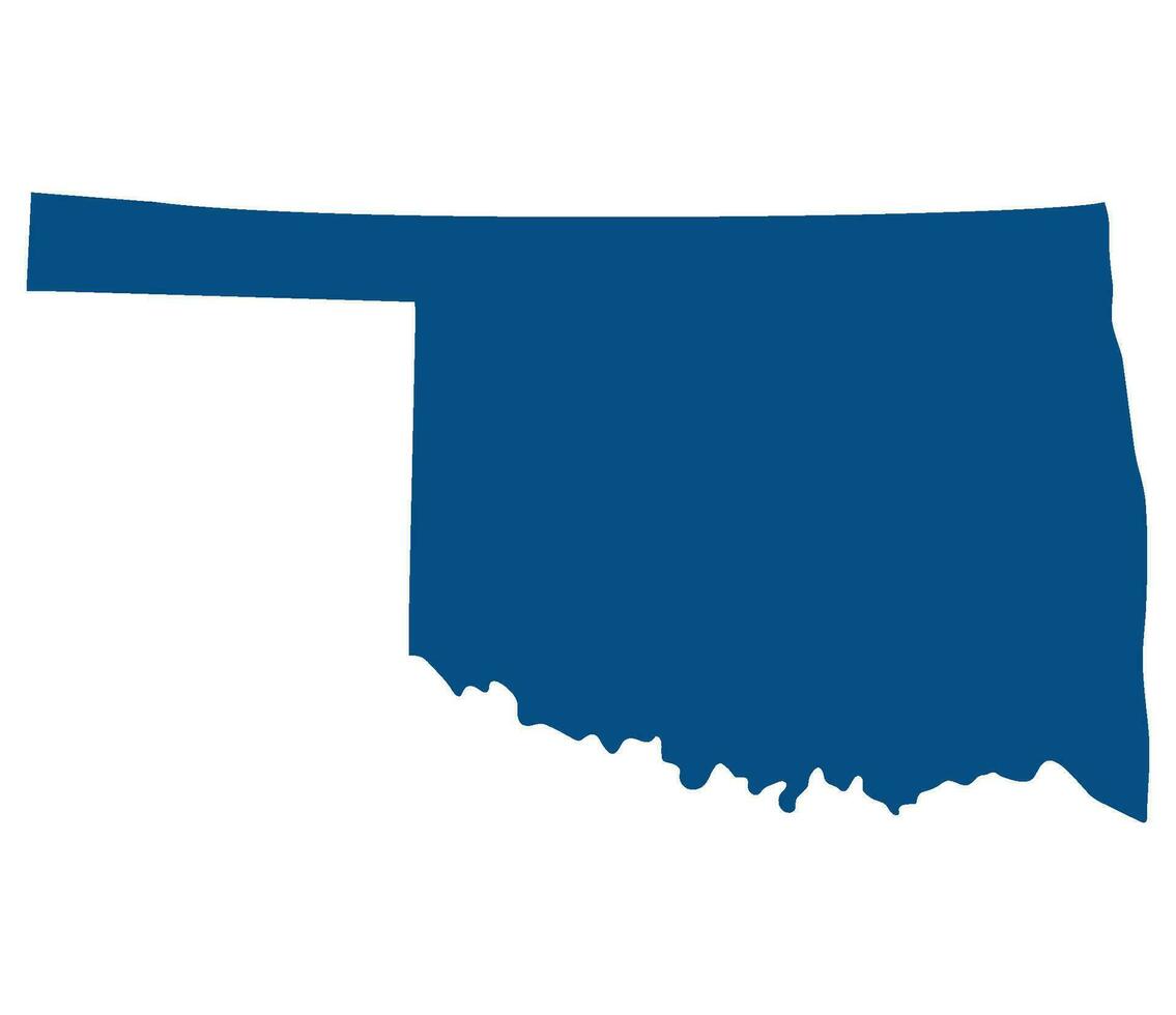 carta geografica di Oklahoma. Oklahoma carta geografica. Stati Uniti d'America carta geografica vettore