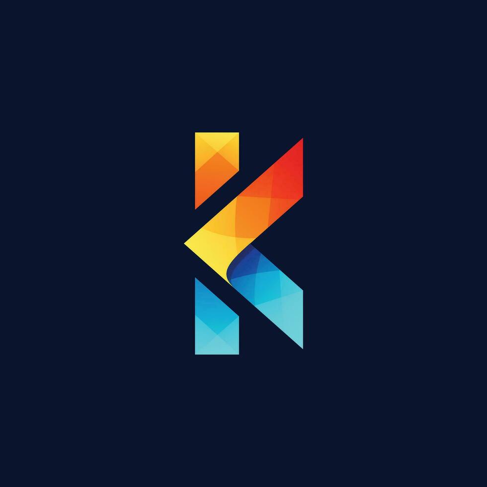 K logo lettera design su lusso sfondo. kk logo monogramma iniziali lettera concetto. K icona logo design vettore