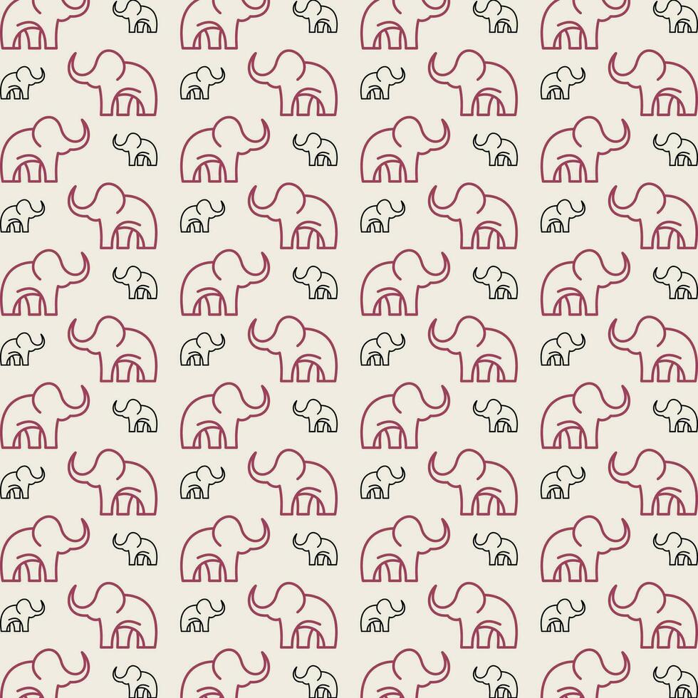 elefante ripetendo inteligente di moda modello colorato sfondo vettore