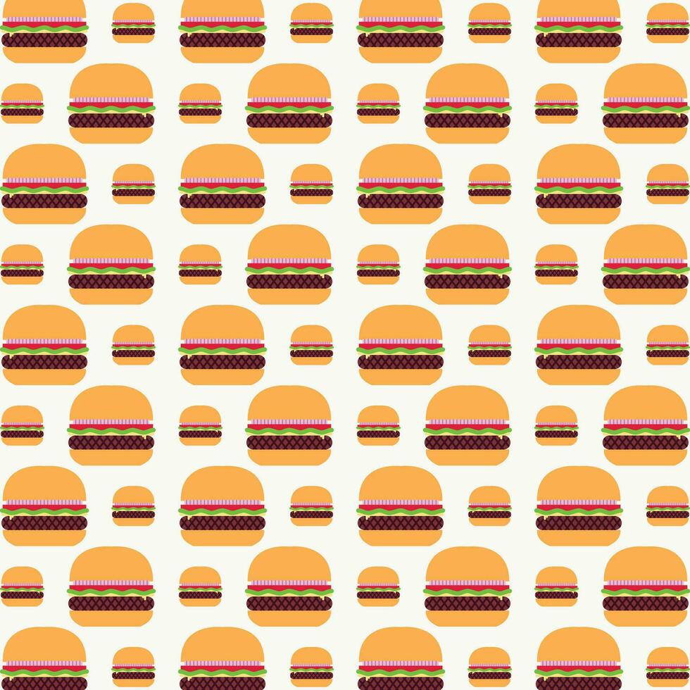 delizioso Hamburger design vettore illustrazione senza soluzione di continuità ripetendo modello sfondo