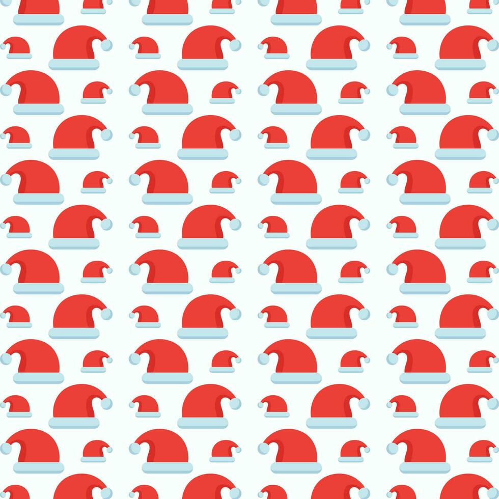 Natale Santa cappello astratto colorato modello vettore illustrazione