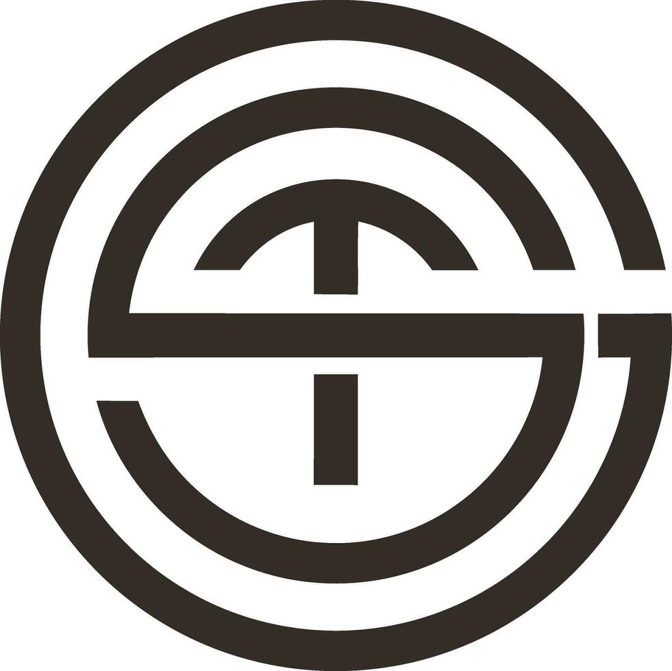 design del logo gts vettore