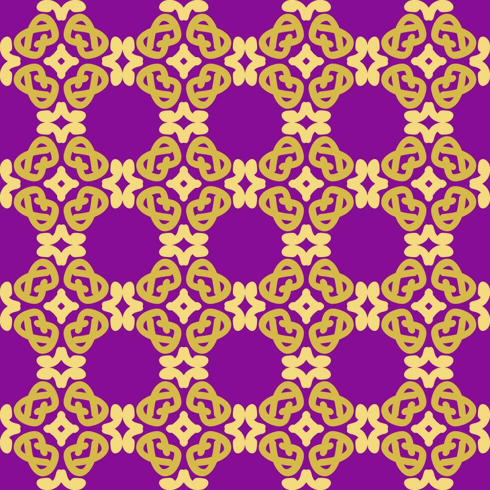 viola viola giallo mandala arte senza soluzione di continuità modello floreale creativo design sfondo vettore illustrazione