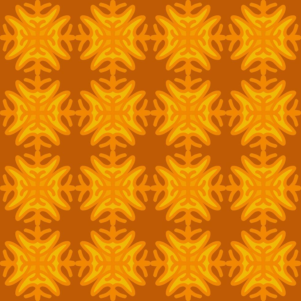 giallo arancia mandala floreale creativo senza soluzione di continuità design sfondo vettore