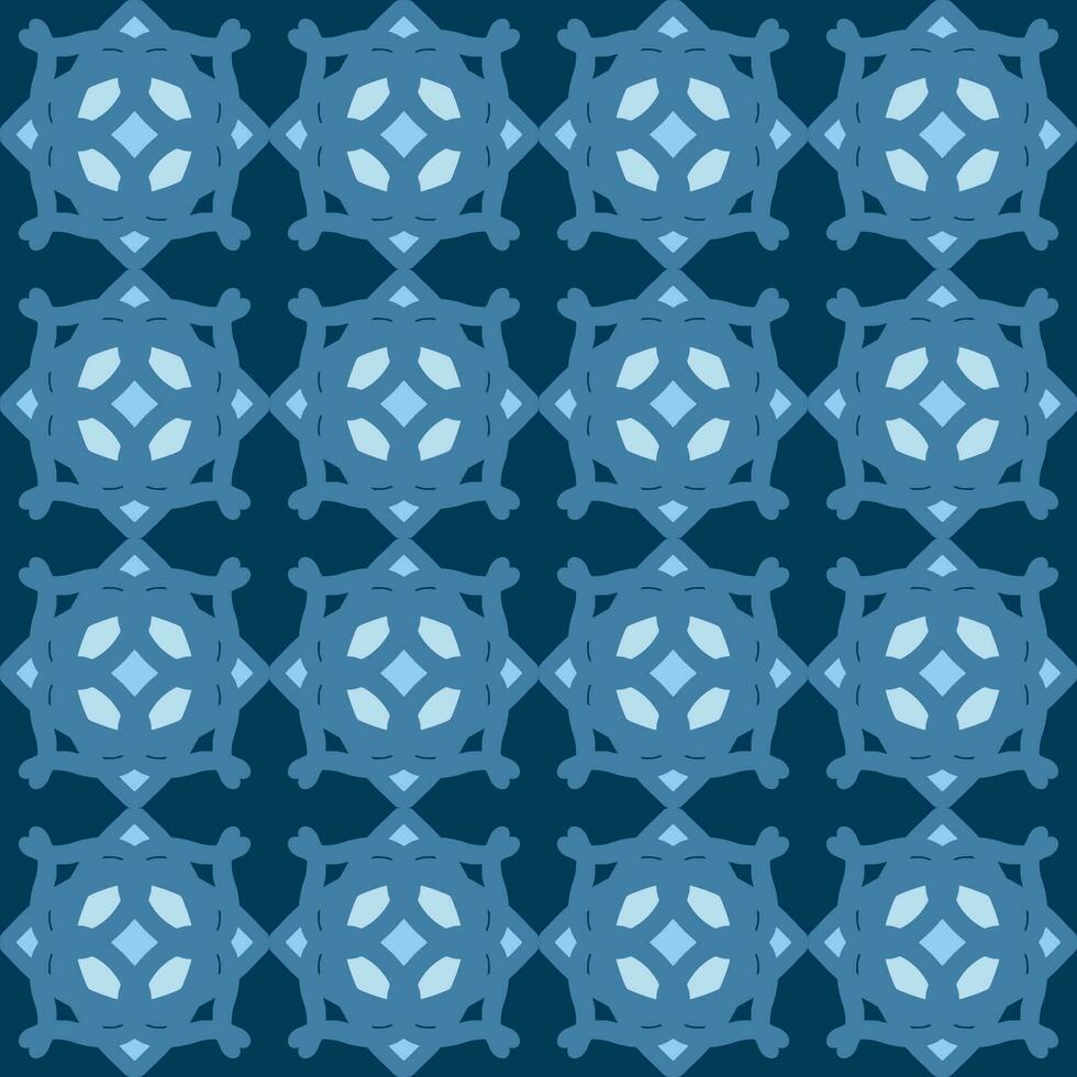 blu turchese acqua menthe mandala arte senza soluzione di continuità modello floreale creativo design sfondo vettore illustrazione