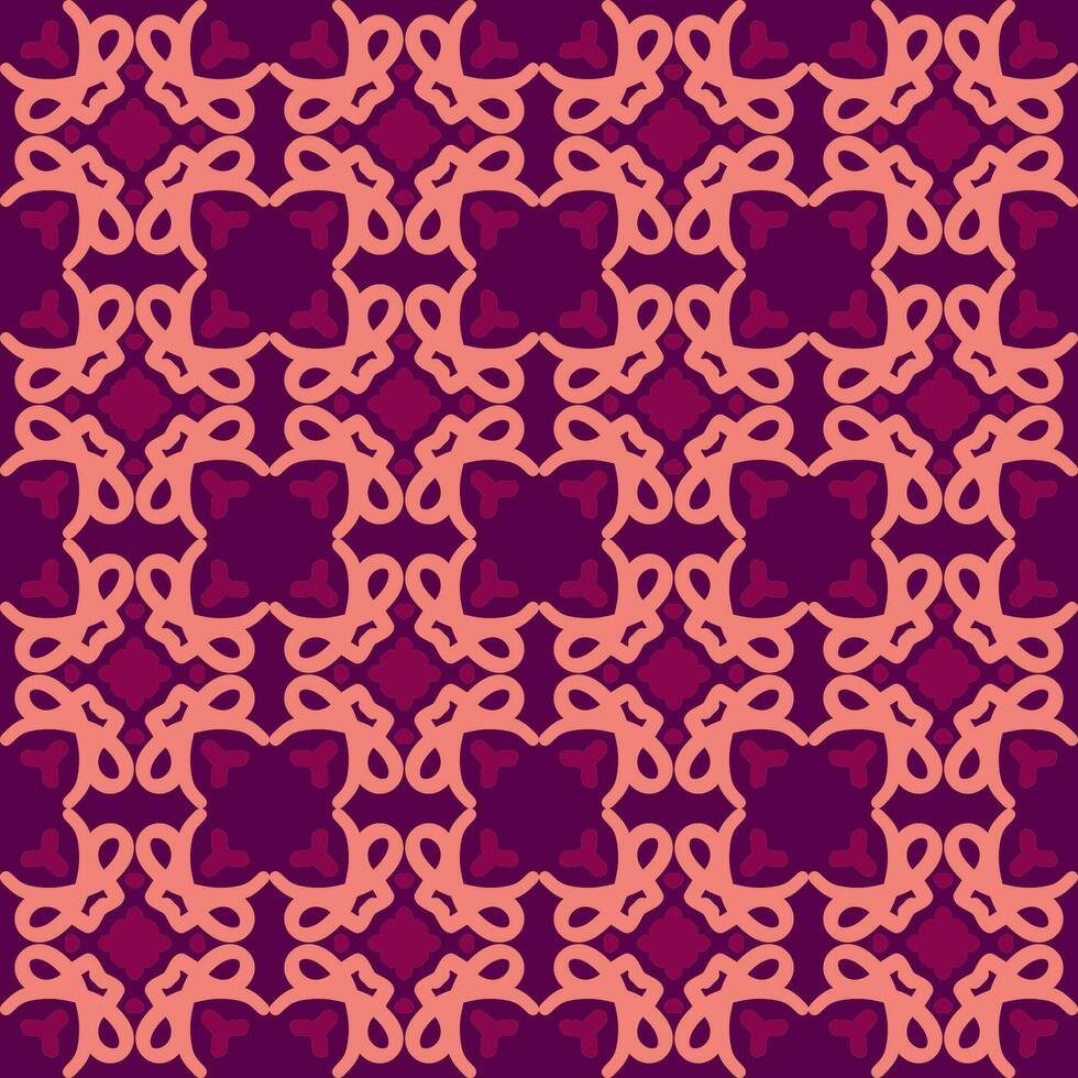 rosso magenta viola rosa mandala arte senza soluzione di continuità modello floreale creativo design sfondo vettore illustrazione