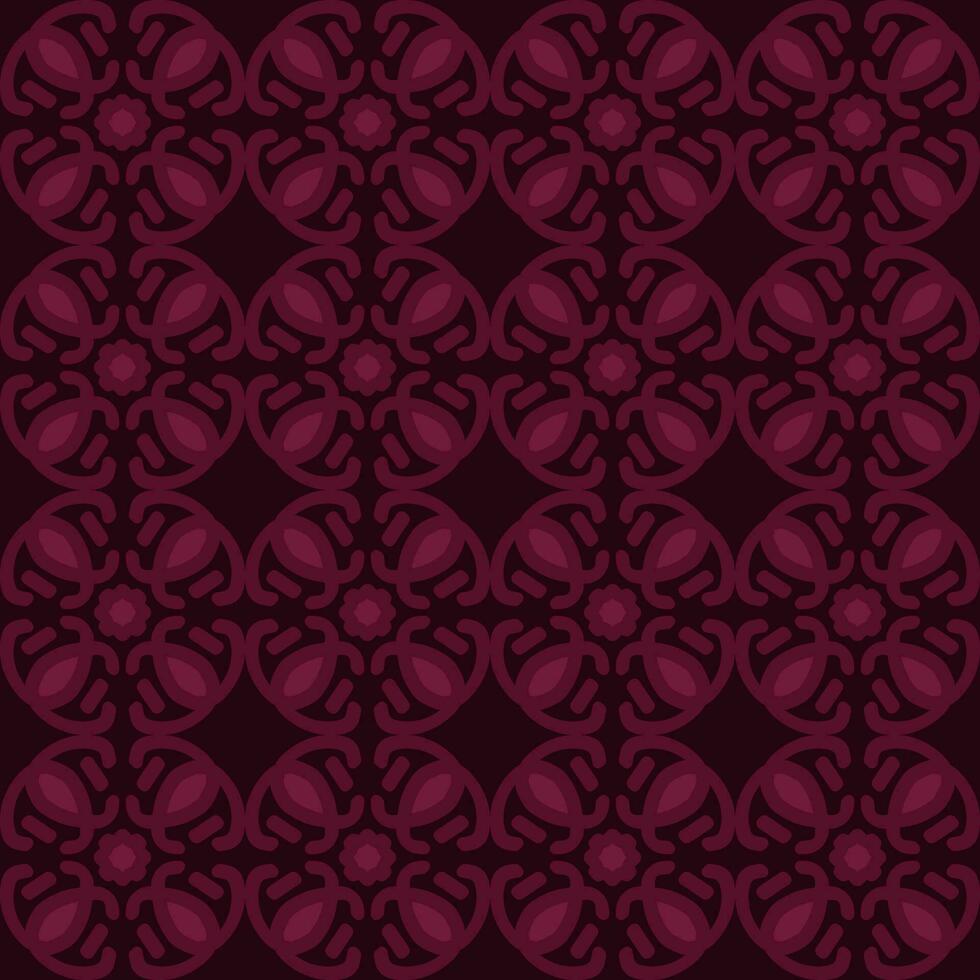 rosso magenta viola rosa mandala arte senza soluzione di continuità modello floreale creativo design sfondo vettore illustrazione