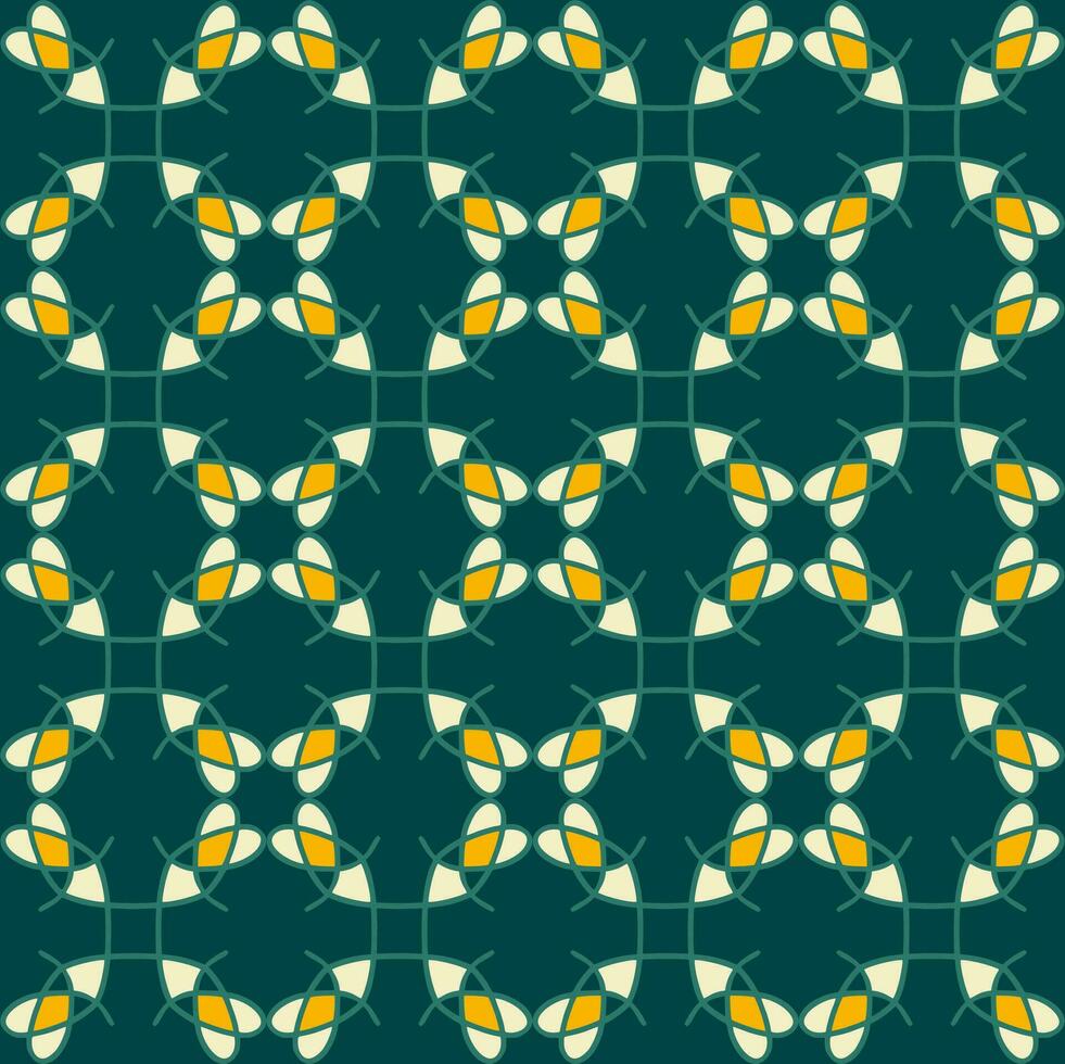 giallo leggero soleggiato verde menta oliva foresta mandala senza soluzione di continuità modello floreale creativo design sfondo vettore illustrazione