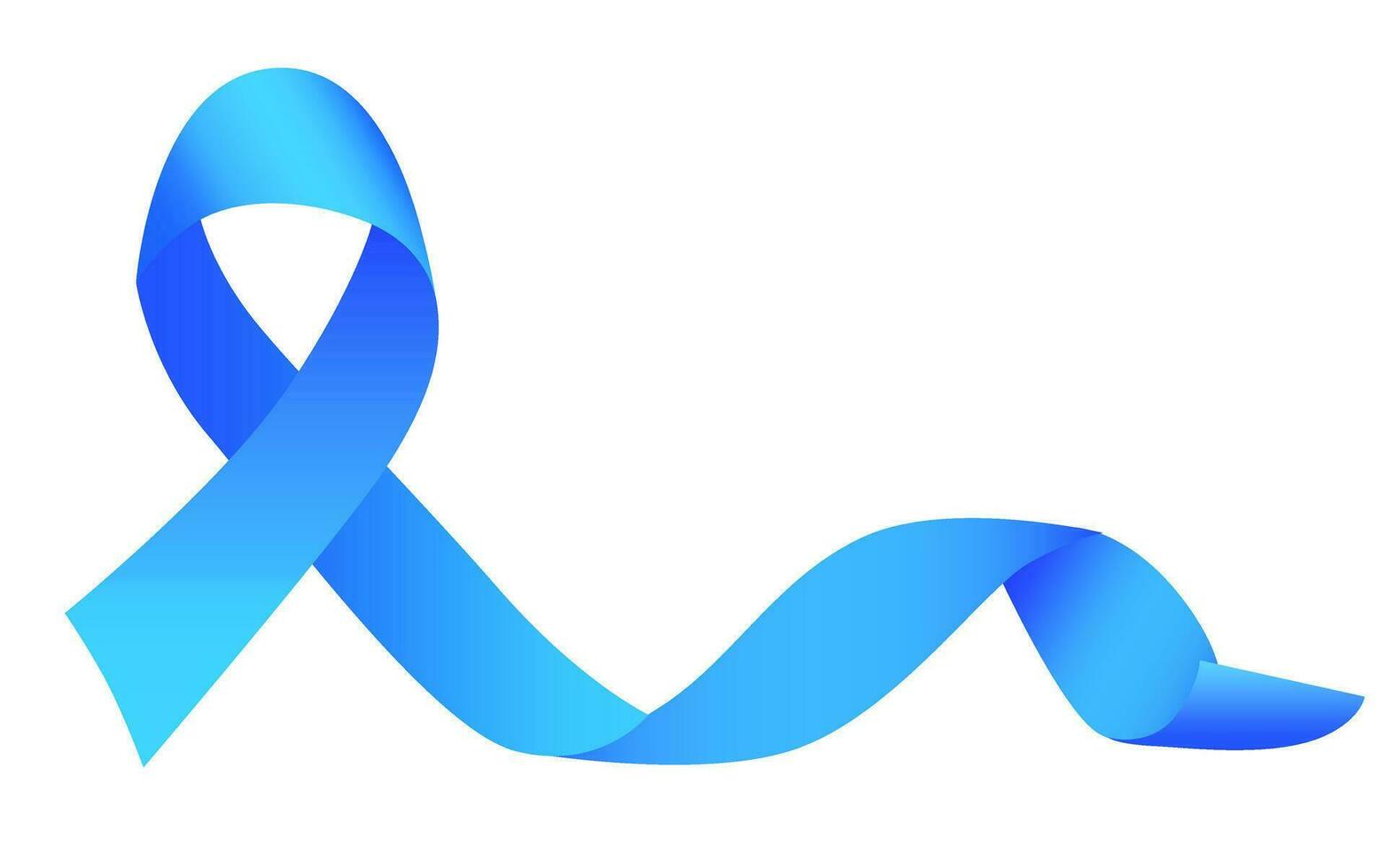 cancro consapevolezza mese simbolo. blu nastro isolato su trasparente sfondo. design modello per striscioni, manifesti, eccetera. vettore illustrazione