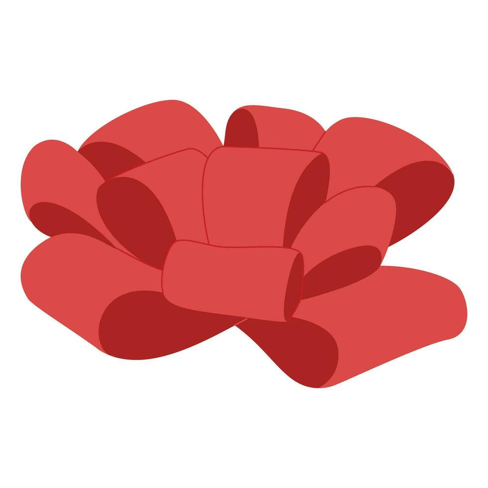 semplice mano disegnato nastro arco collezione. rosso arco. bowknot per decorazione. vettore