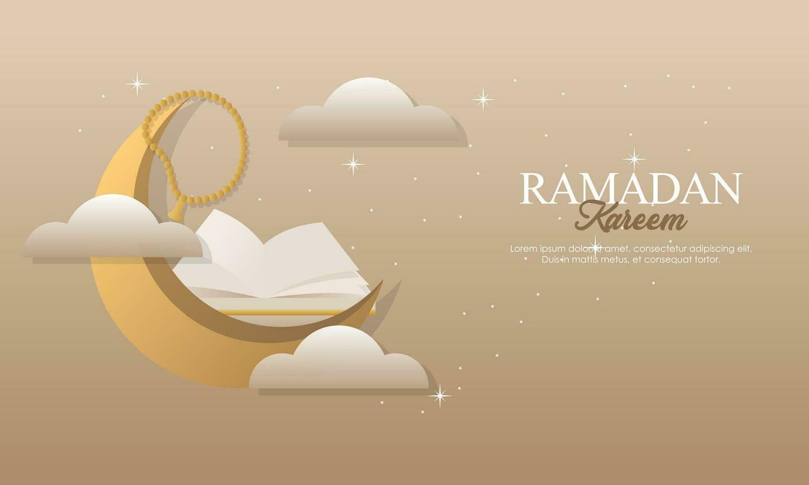 islamico Ramadan kareem celebrazione. islamico saluto carta modello con Ramadan per sfondo design vettore